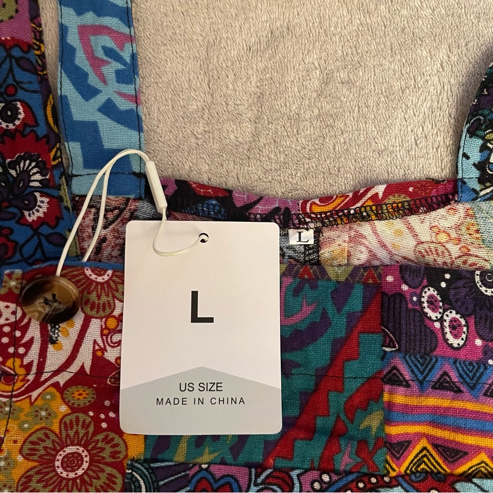 Colorful Patchwork Jumpsuit - Picture 9 of 16